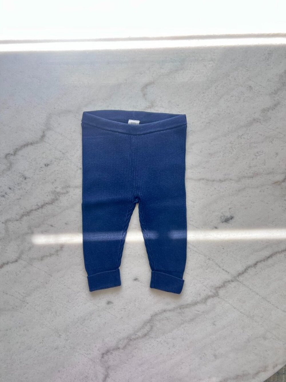 GAP Baby Blue Knit Leggings Size 3-6 Months